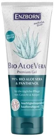 ENZBORN Bio Aloe Vera Premium Gel, 99% BIO ALOE VERA & PANTHENOL, für die tägliche Pflege von Gesicht & Körper, feuchtigkeitsspendend & hautberuhigend, Tube mit 200 ml