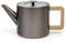 Bredemeijer kleine Edelstahl Teekanne 1.1 Liter - doppelwandige Edelstahlkanne in metallic-grau mit Teefilter- für längeren, warmen Teegenuss