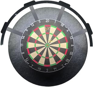 Dartscheibenbeleuchtung für Dartscheiben I LED Dartscheibenlicht I Dartscheibenbeleuchtungssystem I ohne Dartscheibe (Schwarz, ohne Beleuchtung und Magnete)
