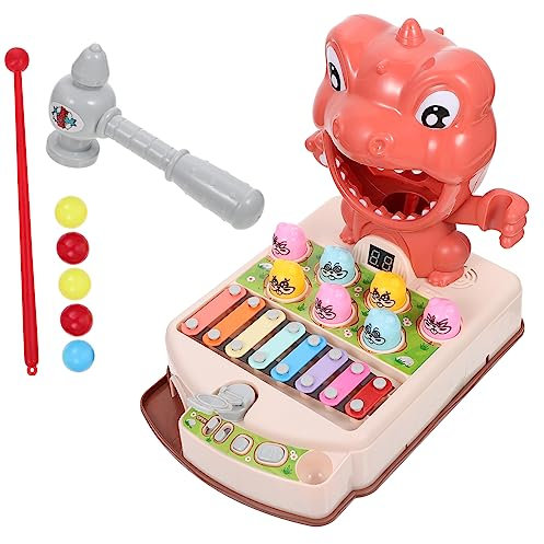 Abaodam 1 Set Electric Funny Beating Plaything Whack Toys Plaything Baby Toys Boys and Girls Early Education Toy Hammer for Toddlers Pink