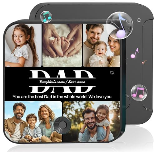 Custom Music Fridge Magnet for Father's Day– Personalized Gift for Dad Birthday Photo Father's Gifts Unique Father's Day Photo Gift Daddy Gifts Christmas Memorial Gifts for Dad