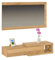 duehome | Recibidor con Cajon y Espejo, Mueble de Entrada, Modelo Derek, Acabado en Roble Alpine, Medidas: 91,5 cm (Ancho) x 20,8 cm (Alto) x 27,6 cm (Fondo)