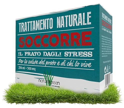 B4Green Soccorre (500m²) Rinverdente Prato Estate Biostimolante 250ml | Biostimolante per Piante Naturale Liquido contro Ingiallimento e Stress da Caldo, per un Prato Verde e Resistente