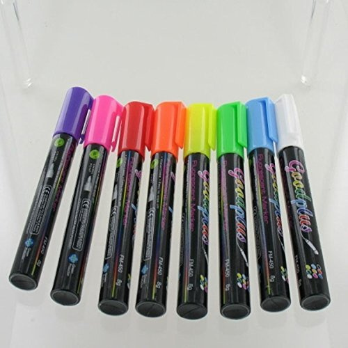 8 Leuchtmarker, LED-Tafel, RGB, Acryl