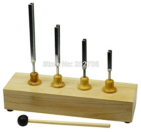 4 PCS Stimmgabel Musik Stimmgabel Set 128 Hz 256 Hz 512 Hz 1024 Hz Musik flach Stahl Gabel