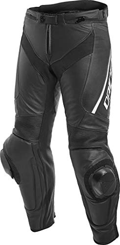 Dainese Delta 3 Herren Leder Motorrad Hose schwarz/schwarz/weiß 52 Euro/36 EE. UU.