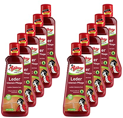 Poliboy - Leder Intensiv Pflege - reinigt, pflegt und schützt - Imprägnierer - 10er Pack - 10x200ml (2000ml) - Made in Germany