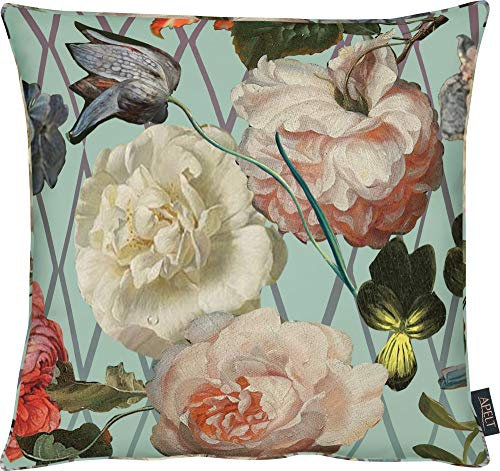 Apelt Kissenhülle, Polyester, Türkis/bunt, 46 x 46 x 0.5 cm