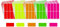 Sticker Neon Bunt 76 mm x 25 mm Aufkleber – 7,5 cm x 2,5 cm viereckige Etiketten 160 Stück von Royal Green