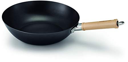 Kitchen Fun by Beka 13870284 Wok, tôle d'acier, Noir, 28 cm, 44 x 28 x 10 cm 13870284