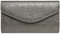 Caspar TA432 elegante Damen Clutch Tasche Abendtasche mit langer Kette, Farbe:platin, Größe:One Size
