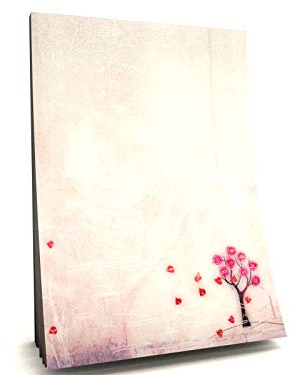 Notizblock A5 | Herbst Blätter Abstrakter Motivpapier Block | Verträumter Herbst | 50 Blatt, 90g/qm | Schreibnotizblock | Notizblock | Schreibblock A5 | Paperandpicture