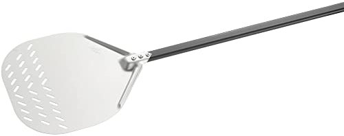 Pala pizza in alluminio anodizzato stondata forata 41 cm manico 150cm AF41RF