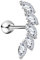 OUFER 16G Knorpel Ohrring Helix Piercings Silber Studs CZ glänzend Edelstahl Tragus Conch Oberohrläppchen Schmuck Damen