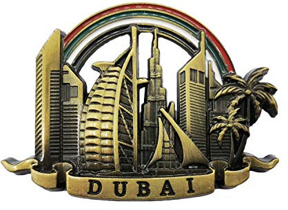 3D Dubai UAE Kühlschrankmagnet Souvenir Metal Collection, Dubai Kühlschrankmagnet Geschenk Magnetic Sticker Home Küche Dekoration