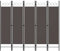 vidaXL Raumteiler Klappbar Freistehend Trennwand Paravent Umkleide Sichtschutz Spanische Wand Raumtrenner 5-TLG. Anthrazit 200x180cm Eisen Stoff
