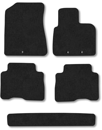 Fits Kia Sorento (2013-2015) [7 Seat] Carpet Car Mats | Black Edge Trim Tailored Fit Floor Mats Full Coverage Protection Accessories Easy Clean Anti Slip Made in the UK