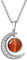 ChainsHouse Collana a Mezzaluna Nodo Celtico con 12 Pietre Portafortuna Personalizzabile Collana Ciondolo a Mezzaluna Incisione Personalizzata per Compleanno San Valentino Natale
