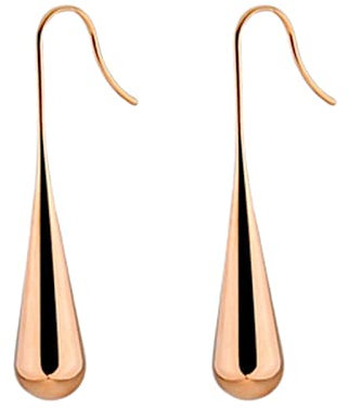 Lieson Boucles D Oreille Titane, Boucles D'Oreilles Pendantes Boucles D'Oreille Or Rose Grosse Goutte D'Eau