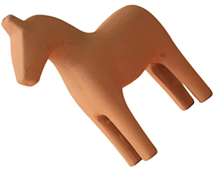 Sewroro Vintage Schwedische Hölzerne Dala Pferd Figur Schwedisch Unvollendetes Holzpferd Figur Statue Skulptur Pferd Dalecarlian Horse Ornamente Skandinavische Hochzeitsgeschenke für Die