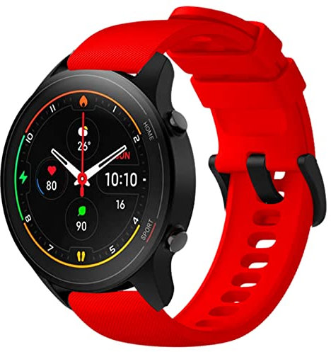 Correa para reloj, pulsera de 22 mm de ancho, compatible con Xiaomi Mi Watch Color Sport (rojo)