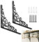 LOLYSIC 2 Pcs Scaffold Board Shelf Brackets, 21cm 8 Inch Cast Iron Shelf Brackets Heavy Duty Floating Shelf Brackets Supports, Rustic Vintage Decorative Wall Brackets for Shelves