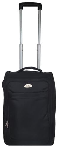LILOSAC Valise Cabine - Trolley Bagage - Valise Ultra légère et Souple – Sac de Voyage avec Roulette – Valise Cabine 47 Litre – 50x38x25 cm (Noir)