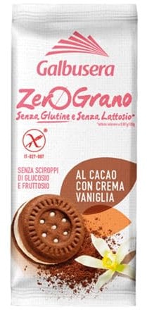 Biscotti al Cacao Galbusera Zero Grano Con Crema Vaniglia Expo 24 pz da 40 g