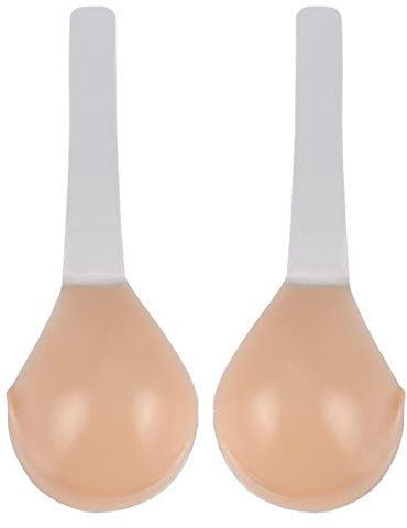 LIANGTUOHAI Frauen Voluptuous Unsichtbarer BH Unsichtbarer Lift-Up-BH Silikonkleber Lift-BH Adhesive Conceal Silikonband mit Riemen Conceal Lift Sticky Bras Tank Top Herren (Beige, E)