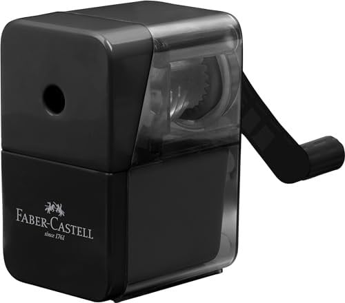 Faber-Castell 180984 - Sacapuntas con Manivela de Escritorio - Negro