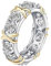 IMMUNOTRAX Moissanit-Magnetologie-Ring, Moissanit-X-Kreuzring, Linderung der Durchblutung und Lymphknoten Zirkon-Magnetringe Gewichtsverlust (Gold,8)