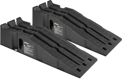 Autorampen, 2er-Pack, robuste Hebebühnen für Zuhause, Garage oder Geschäft, 7,3 kg GVW-Kapazität, 3,6 kg Tragkraft pro Paar, 1,8 kg pro Rampe – SUV, landwirtschaftliche Fahrzeuge oder Pickup-LKW-Rampe