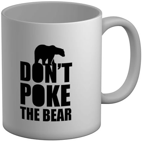 Shopagift Don't Poke The Bear Mug Funny Polar Bear White 11oz Large Ceramic Cup