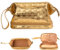 Abiudeng Kosmetiktasche Kulturtasche Kulturbeutel-Damen Schminktasche Groß Wasserdicht Make up Organizer Tasche Reisen Kosmetiktasche mit Pinselfach Make up Tasche Klein für Frauen-C-Gold
