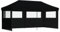 vidaXL Tente de réception Pliable escamotable 3 parois latérales Noir, Tente, Tente à auvent, auvent de Gazebo, Tente Gazebo, Tente de Jardin