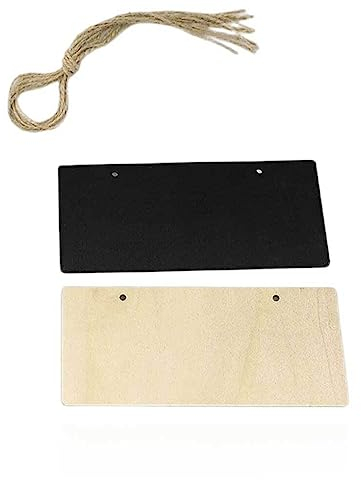 dijiusidy Hochzeit Rechteck Holz Blank Plaque Mini Tafel Wiederverwendbare Hängende Nachricht Namensschild Tafel Restaurant Schule