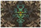 murando - Vinyl Teppich XL 210x140 cm - Groß PVC Küchenteppich für Wohnzimmer Schlafzimmer Outdoor Läufer Küche Vinylteppich Dünn rutschfest Balkonteppich Design Grüne Blumen Muster f-A-0190-bi-b