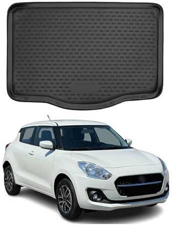 OMAC Kofferraumwanne für Suzuki Swift 2017-2021 TPE Schwarz | Kofferraummatte, Laderaumwanne, Allwetter, fahrzeugspezifisches Produkt, Antirutsch, 3D-Passform, wasserdicht