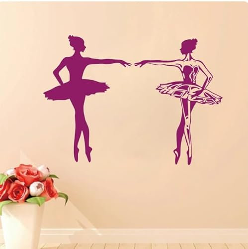 vsdhlsidgl Wandtattoo Tanzen Wandaufkleber Wandsticker Worte Tanzzimmer, violett, 100x100cm