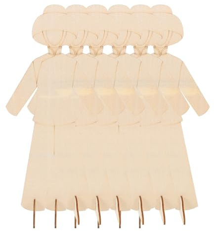 DIYEAH 6pezzi Tagli Legno Grezzo Per Costumi Cinesi Decorazioni Fai Da Te Slices Legno Per Artigianato Per Attività Manuali e Progetti Creativi