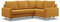 Mebligo - Ecksofa mit Schlaffunktion und Bettkasten Blank, Eckcouch mit Ottomane Rechts, Sofa L Form 223 x 172 x 88 cm, Couch Wohnzimmer, Ecke Sofa Wohnlandschaft, Schlafsofa - Gelb