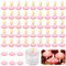 50 Stück Schwimmkerzen, Unparfümierte Schwimmkerzen, Tropffreies Teelicht Kerze Home Decor, Geeignet für zylindrische Vasen, Hochzeiten, Partys und Pool-Center-Dekorationen (50PCS/Pink)