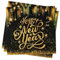 40 Stück Servietten Silvester, Servietten Silvester 2025, Weihnachtsservietten Papier Happy New Year Papierservietten Silvester Schwarz Gold Servietten Für Neujahr Party Dekora Silvester Tischdeko