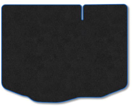 Ford Fiesta (2008-2017) Carpet Boot Mat | Blue Edge Trim Tailored Fit Boot Liner Full Coverage Protection Accessories Easy Clean Anti Slip Made in the UK