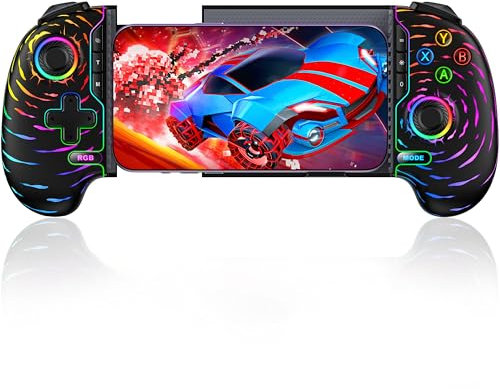 HASACOOL Manette de téléphone portable pour iPhone, manette pour Android avec joystick à effet Hall Effect, compatible avec Xbox Cloud/MFi Apple Arcade/Call of Duty/Roblox (nuage)
