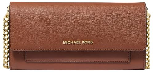 Michael Kors Jet Set Md 2 in 1 Wllt on Chn Xbody Jet Set 2 in 1 Medium Geldbörse mit Kette Damen, Besatzung
