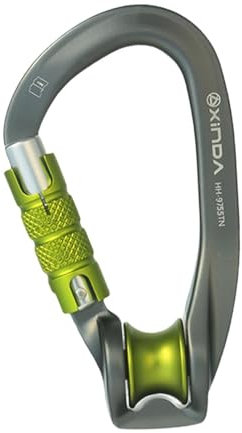 Fenteer Mousqueton à Poulie d'escalade, Matériel pour Rappel, Grimpeur, Camping