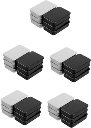 STOBOK 6 Piezas Caja De Metal Para Tarjetas De Visita Tarjetero De Almacenamiento Caja De Latas Metálicas Vacías Para Tarjetas De Crédito Identificación Unidades Para Organizar Documentos