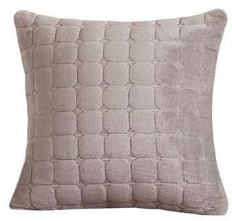 GKXLH Zart Flanell 45x45 Kissenbezüge für Couch Sofa (Heller Kaffee/1 PC) | Couch überzug Waschbar, Sofa Cover für Sektionssofa, Hund Sofabezug, Sofa überzug L Form, Ledersofaschoner für das Wohnzimmer