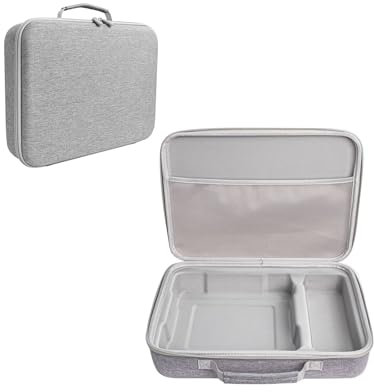 JOYSOG Hartschalen-Organizer-Tasche für Ecovacs Mini-Fensterreinigungsroboter, schützende Tragetasche (35 x 25,5 x 8,5 cm) (grau)